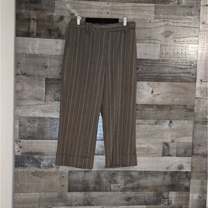 Larry Levine Brown Cuffed Crop Pants 8